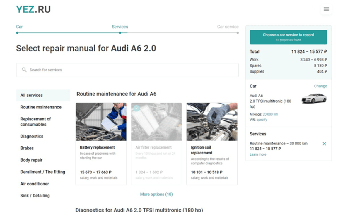 YEZ - Automated Car Service Booking Platform
